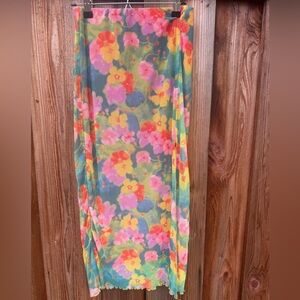 Urban Outfitters Red Floral Skirt